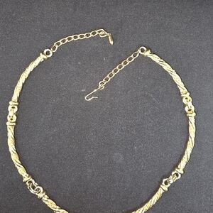 Elegant Gold Tone Twist Necklace